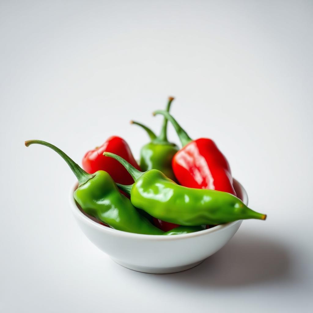 Piments rouges et verts frais